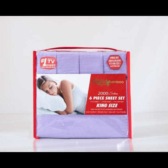 Lavender, Purple and Tan King Size Bedsheet - Picture 1 of 3